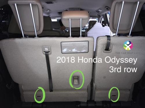 2018 Honda Odyssey 3rd row tethers